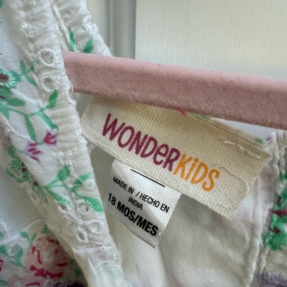 NWOT Wonderkids 18M White Floral Lace Inlet Girls Party Dress - Picture 3 of 4